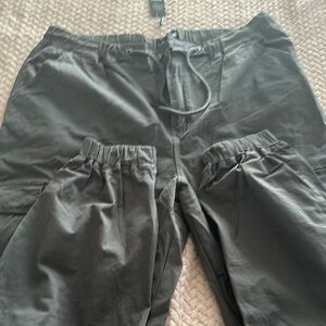 Fashion Nova Gray Track Pants with Drawstring and Soft Fabric